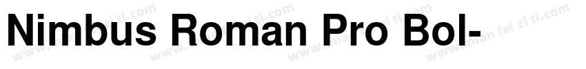 Nimbus Roman Pro Bol字体转换